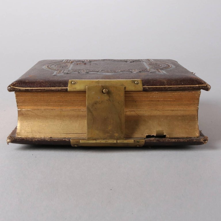 Antique Victorian Novelty Photo Album or Postcard Book with Music Box, 1892 at 1stDibs