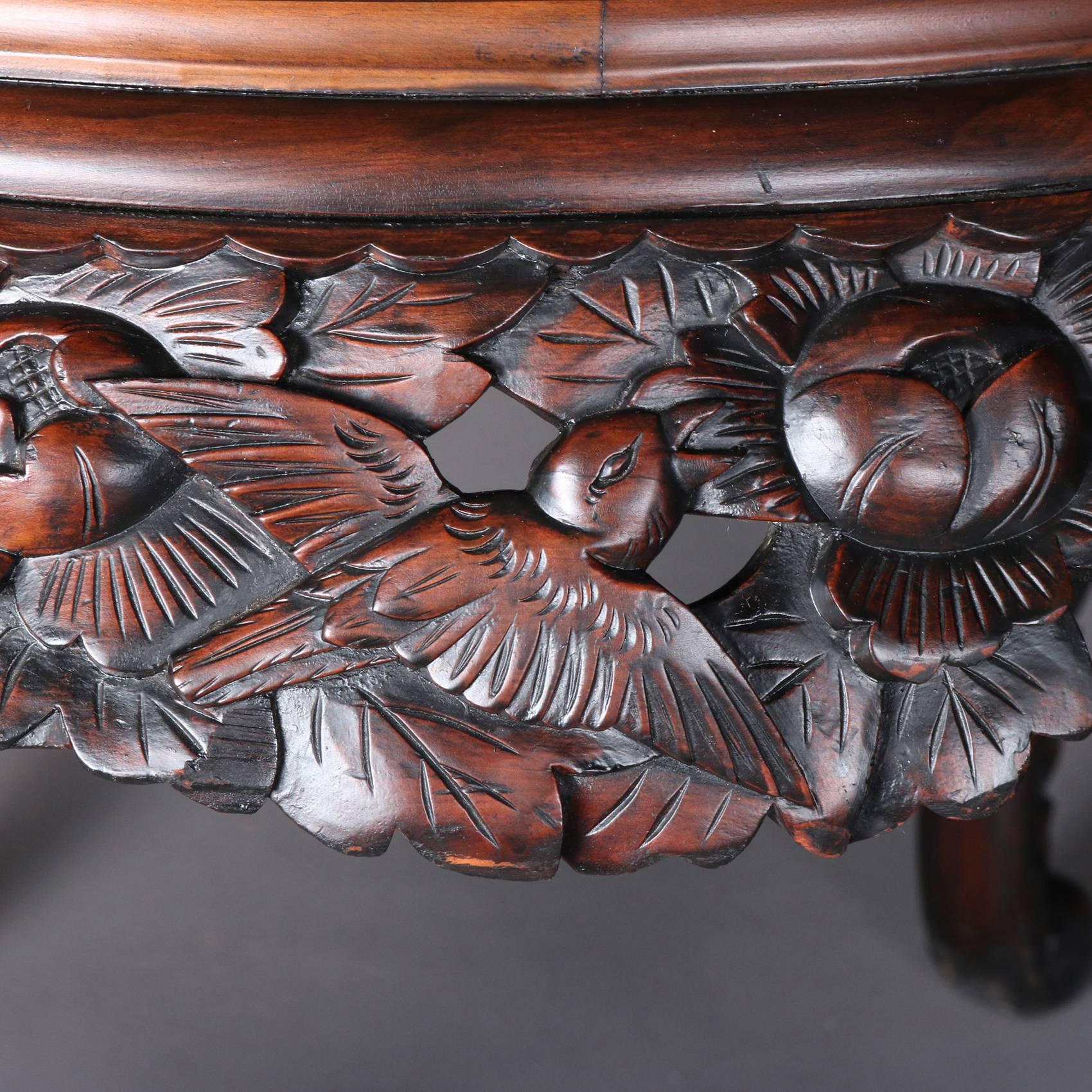 Antique Japanese Carved Hardwood Figural Centre Table, 19th Century 5