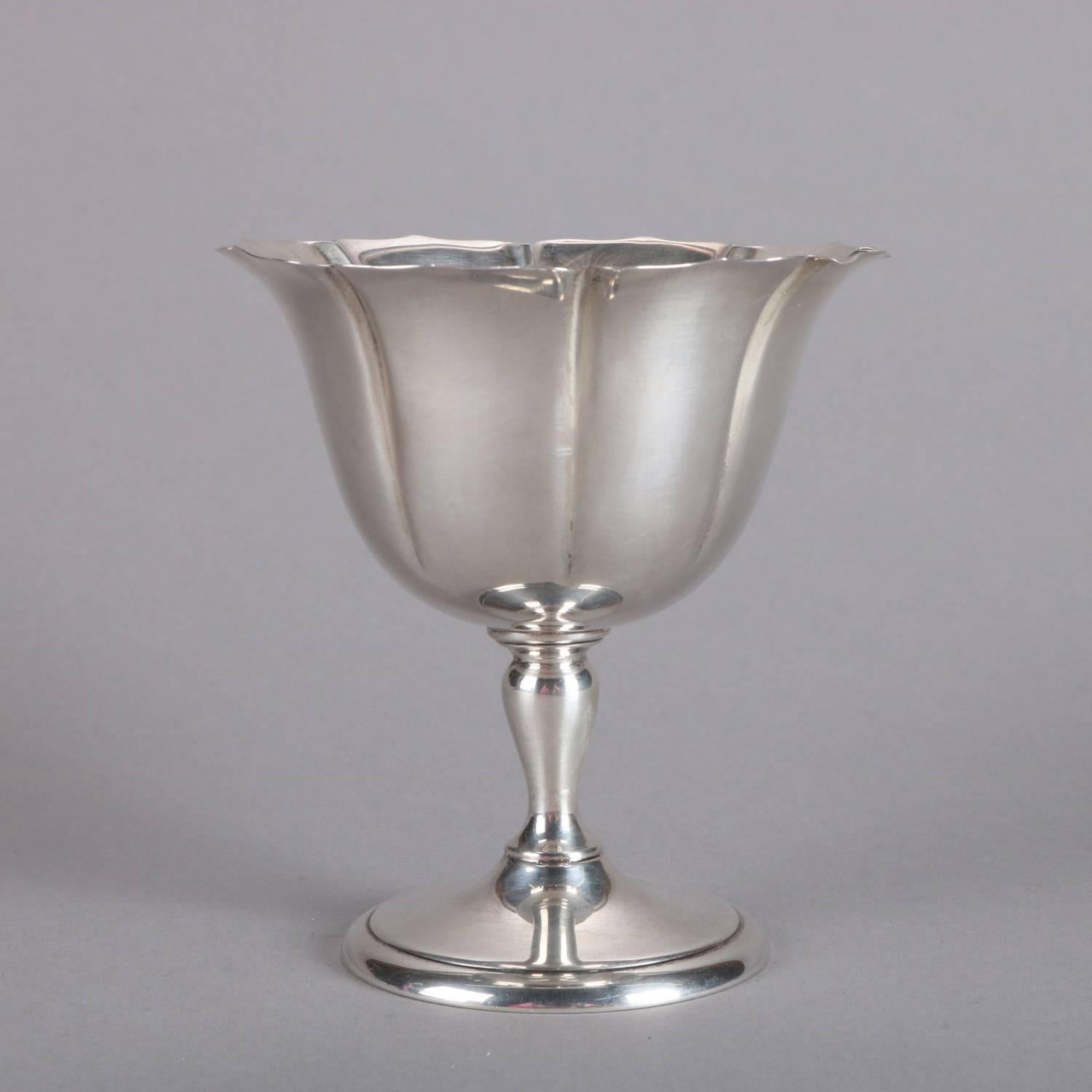 Set of Eight Sterling Silver Stemmed Dessert Cups, 20 toz, 20th Century 5