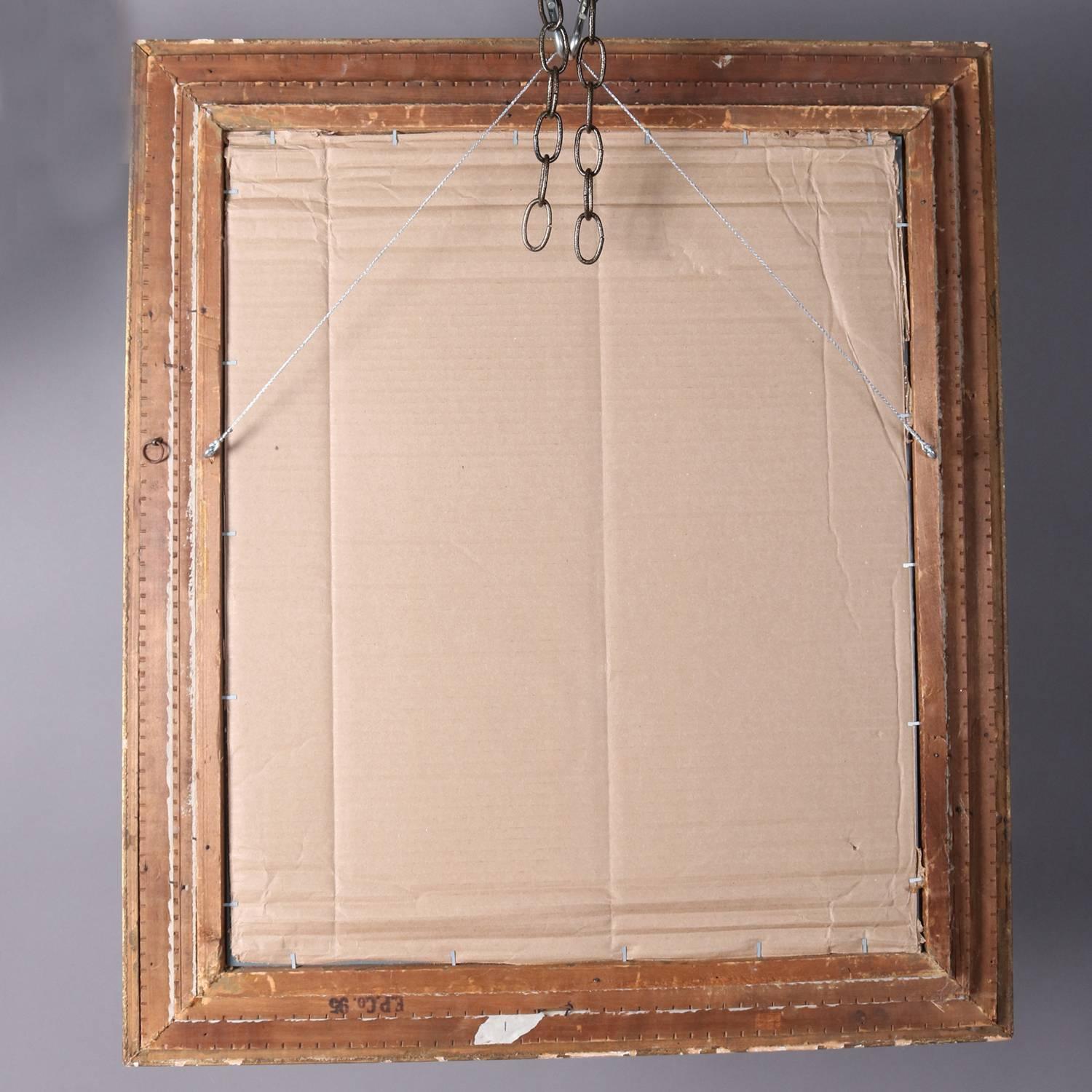 Antiguo espejo de pared de madera dorada con forma de volutas y follaje, Siglo XIX en venta 3