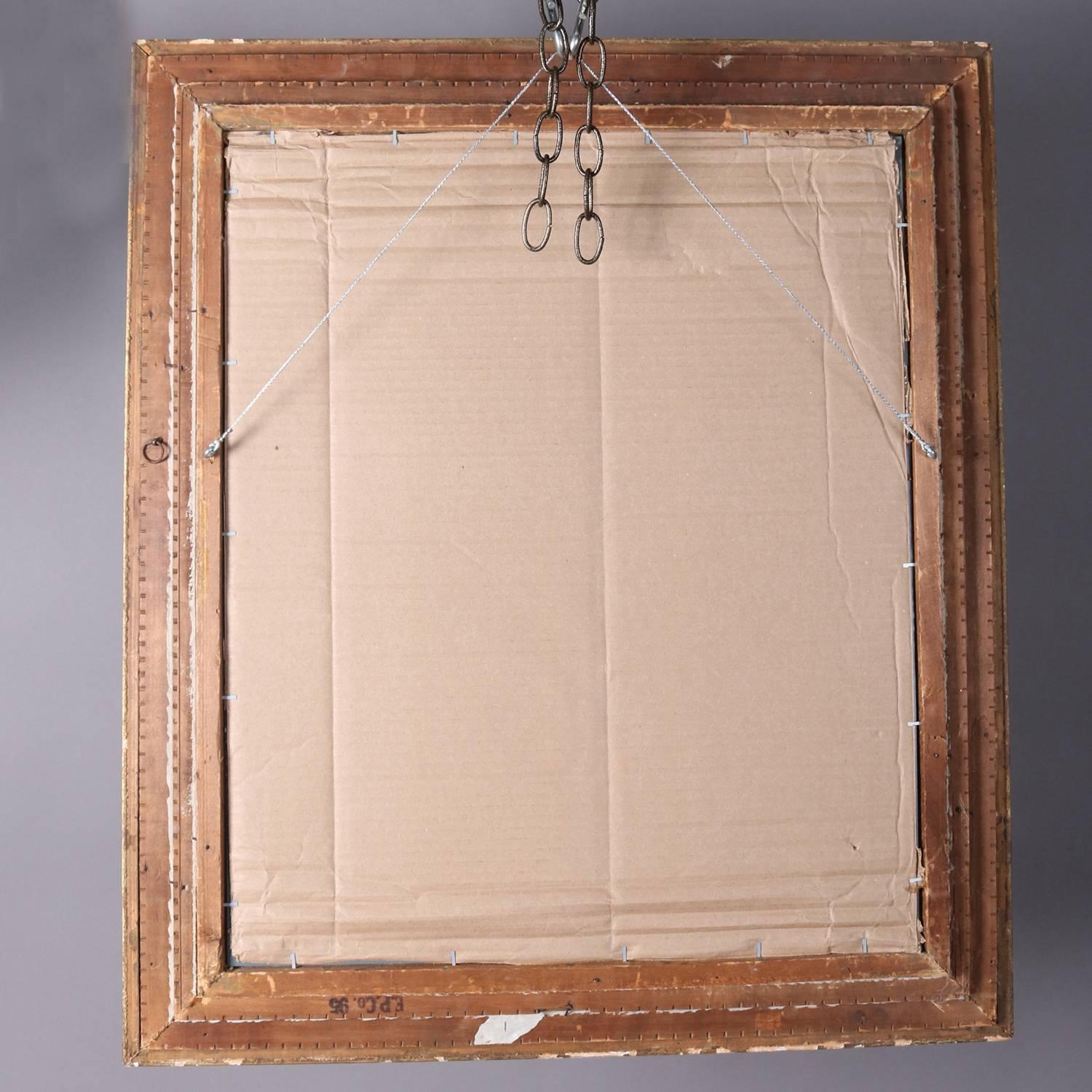 Miroir mural ancien en bois doré profond en forme de volutes et de feuillage, 19ème siècle en vente 4