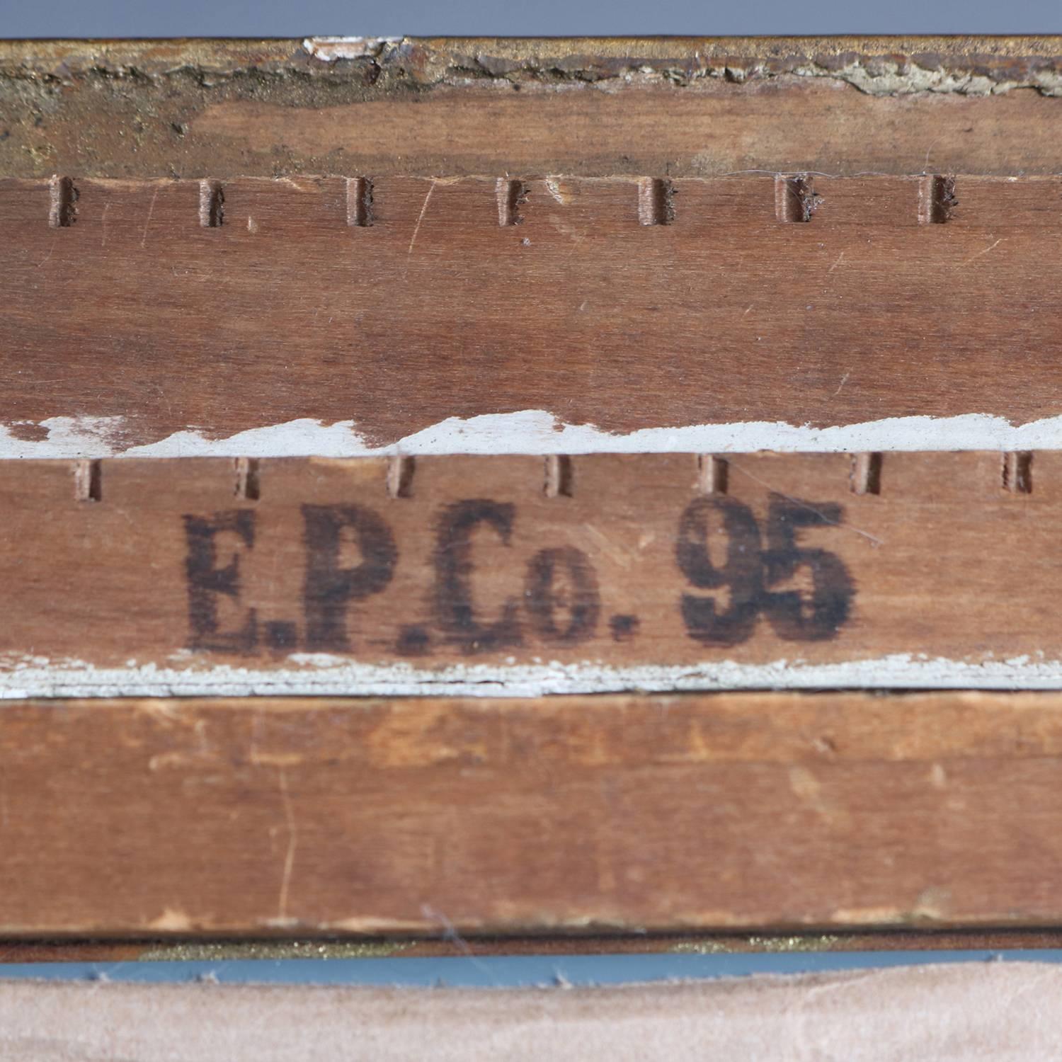 Antiguo espejo de pared de madera dorada con forma de volutas y follaje, Siglo XIX en venta 4