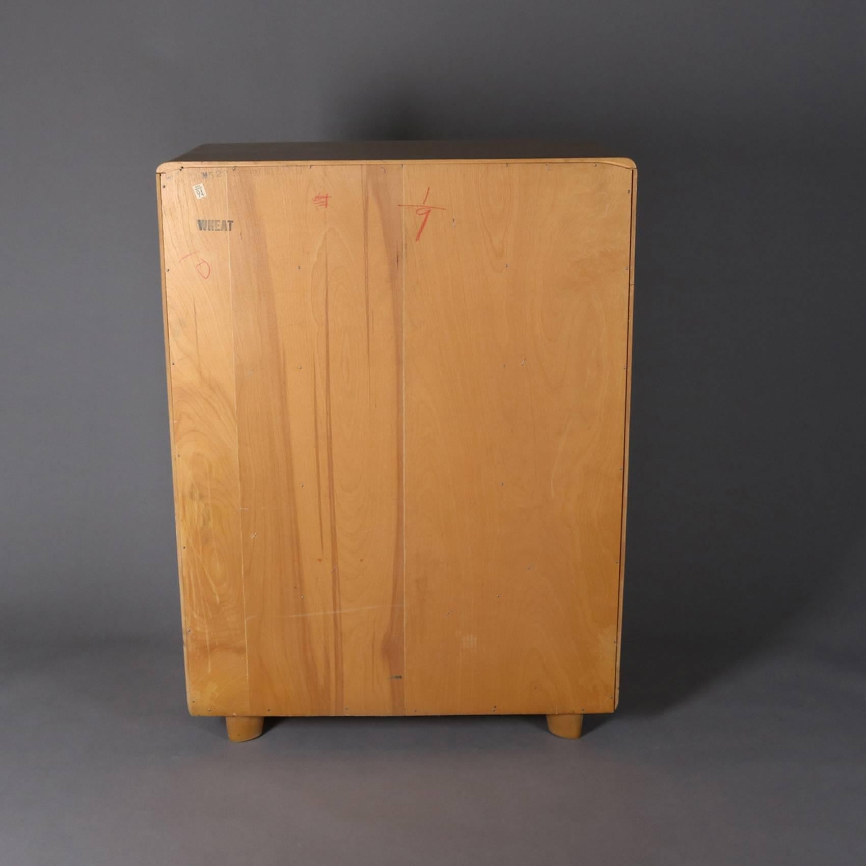 Mid-Century Modern Heywood-Wakefield Encore Yellow Birch Five-Drawer Dresser In Good Condition In Big Flats, NY