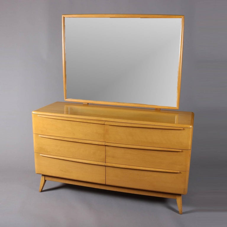 MidCentury Modern Heywood Wakefield Encore Yellow Birch Dresser, Wheat