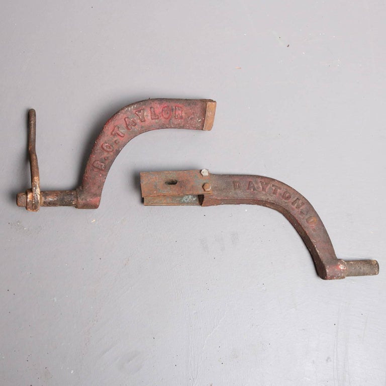 Early Antique Cast Iron School Bell by B.C. Taylor, Dayton, Ohio, 19th