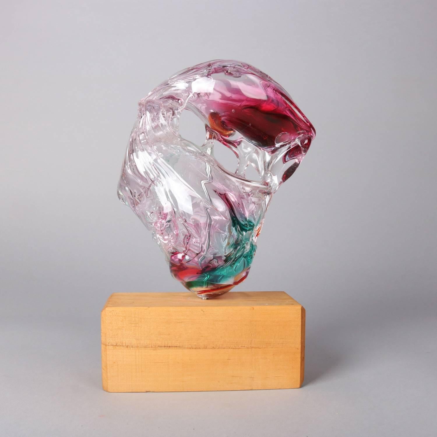 Mid-Century Modern Italian Murano Chihuly School Abstract Glass Sculpture In Good Condition In Big Flats, NY