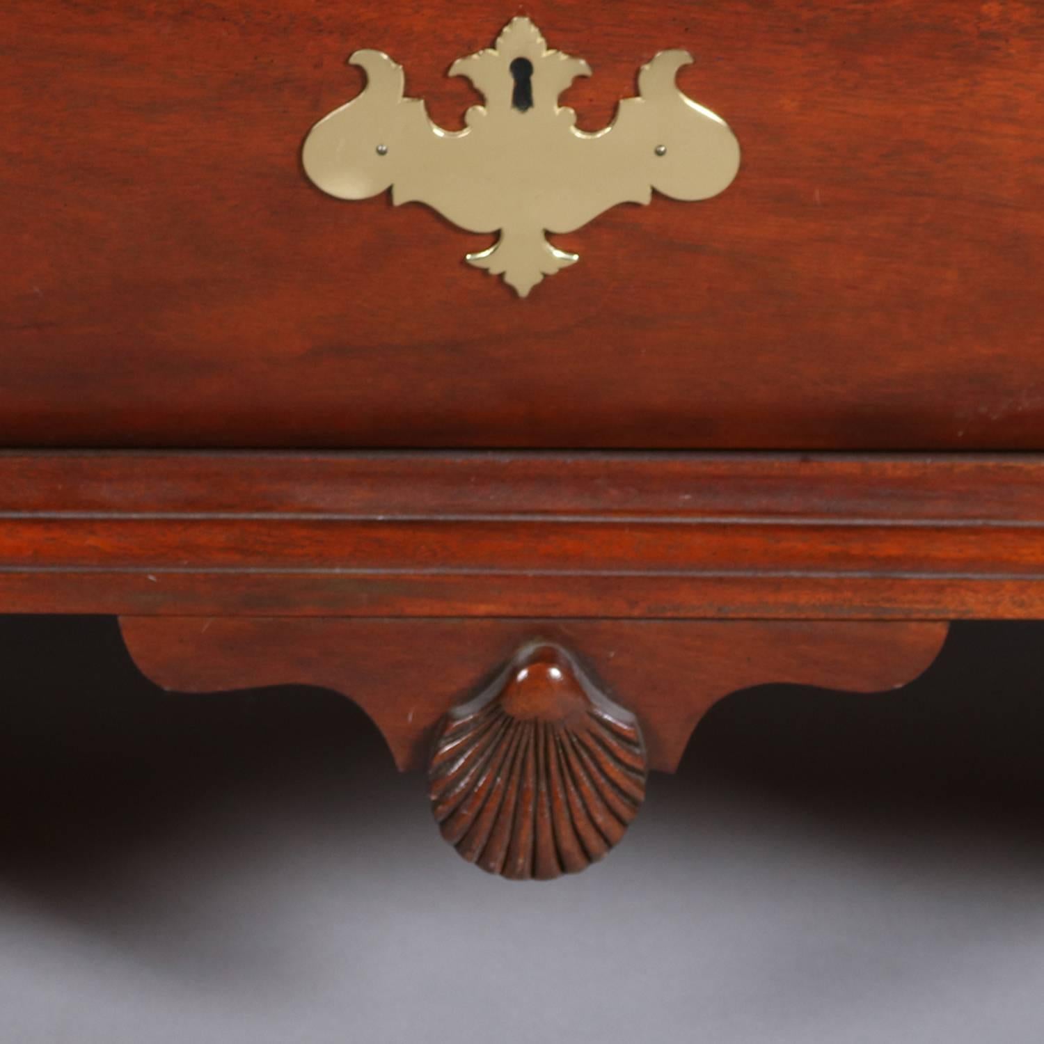 Carved Baker Furniture Historic Charleston Chippendale Mahogany Ball & Claw Bombe Chest