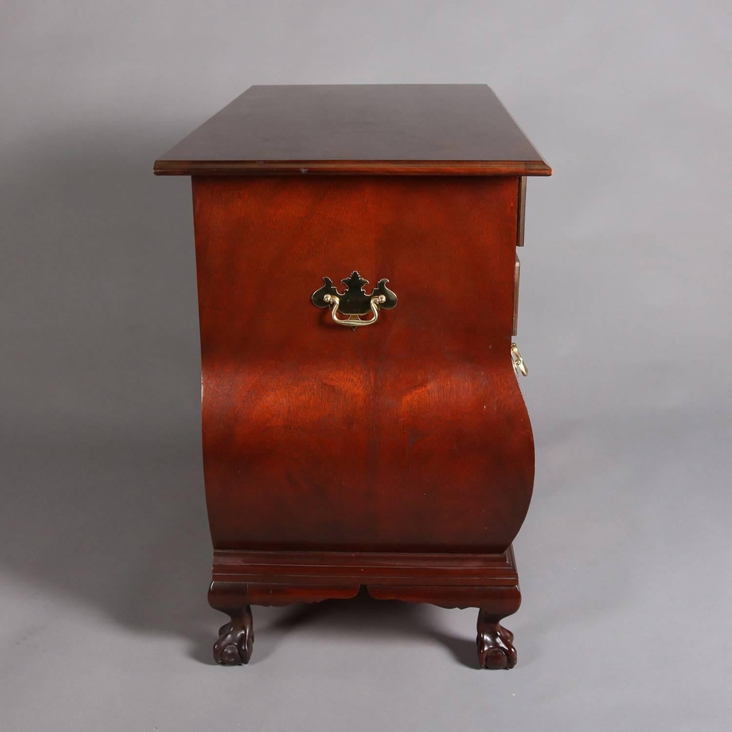 Baker Furniture Historic Charleston Chippendale Mahogany Ball & Claw Bombe Chest 2