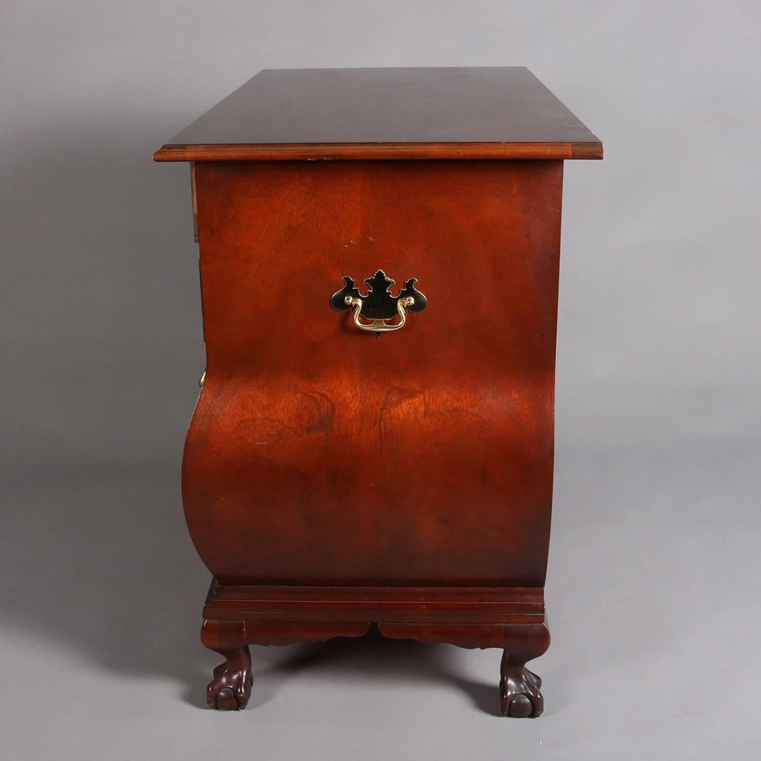 Brass Baker Furniture Historic Charleston Chippendale Mahogany Ball & Claw Bombe Chest