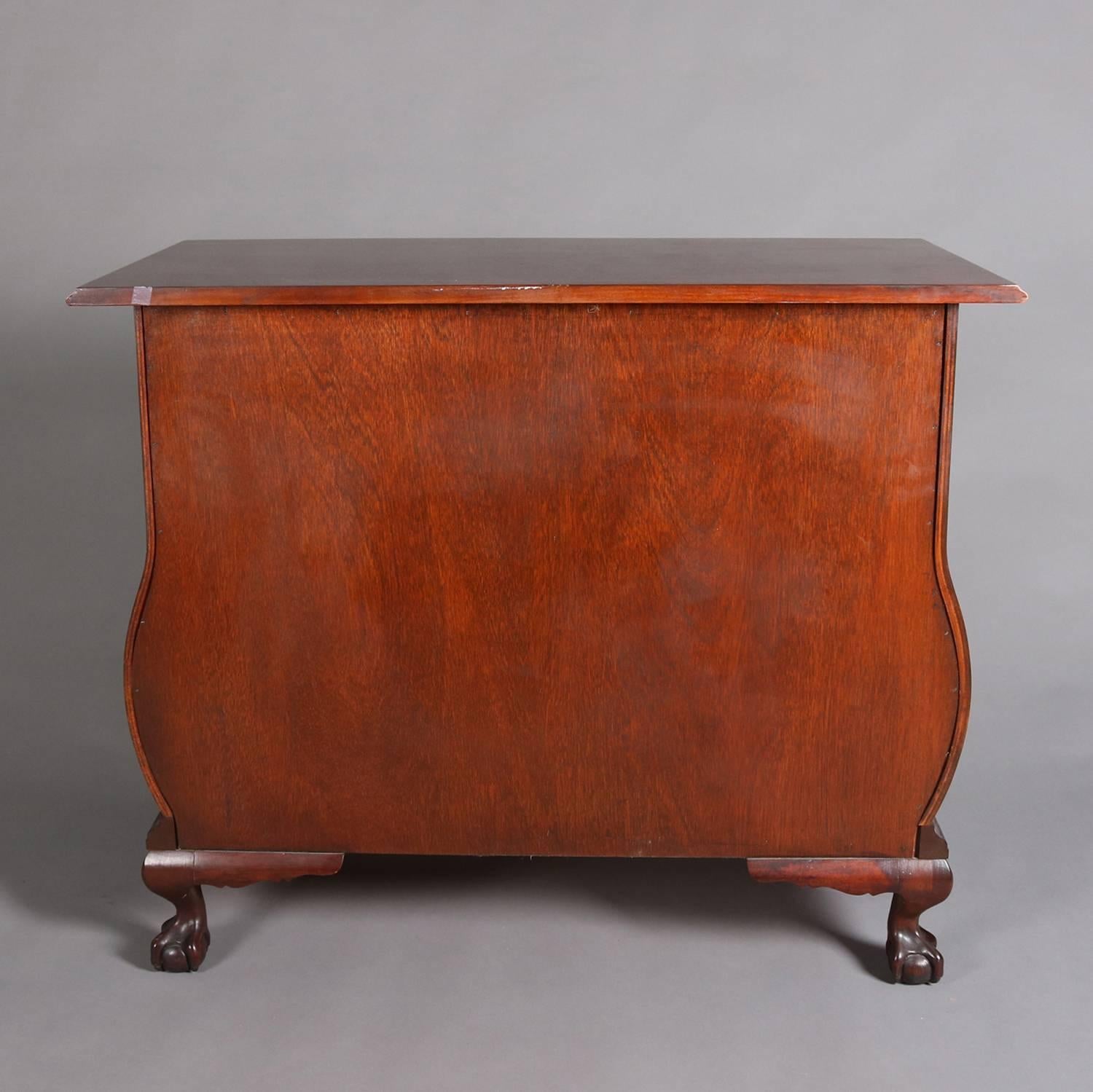 Baker Furniture Historic Charleston Chippendale Mahogany Ball & Claw Bombe Chest 1