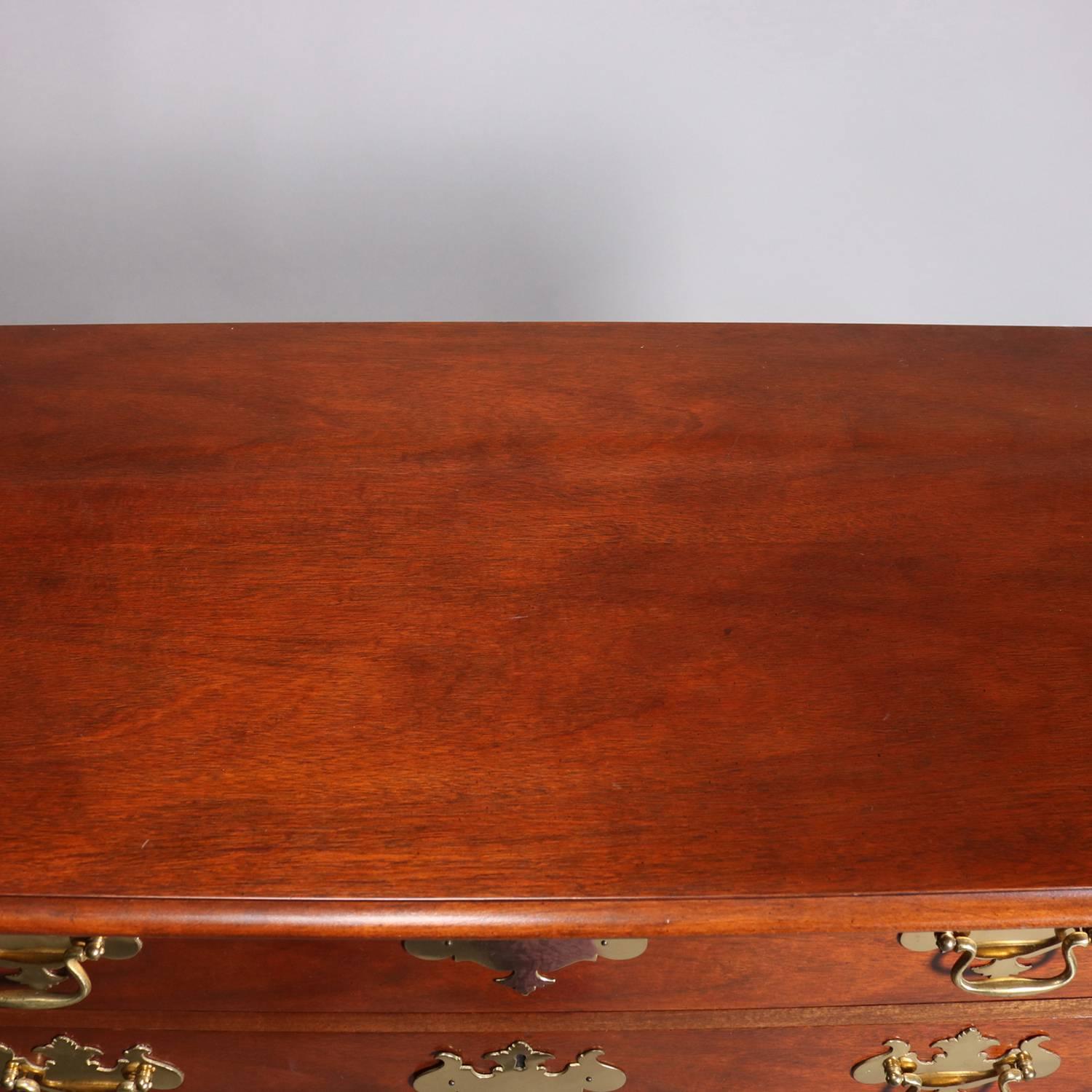 Baker Furniture Historic Charleston Chippendale Mahogany Ball & Claw Bombe Chest 3