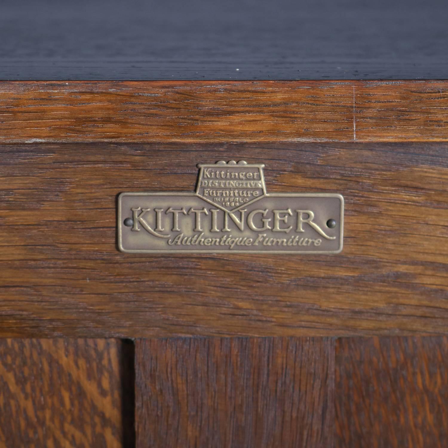 Antique Edwardian Jacobean Style Carved Oak Sideboard by Kittinger, circa 1920 3