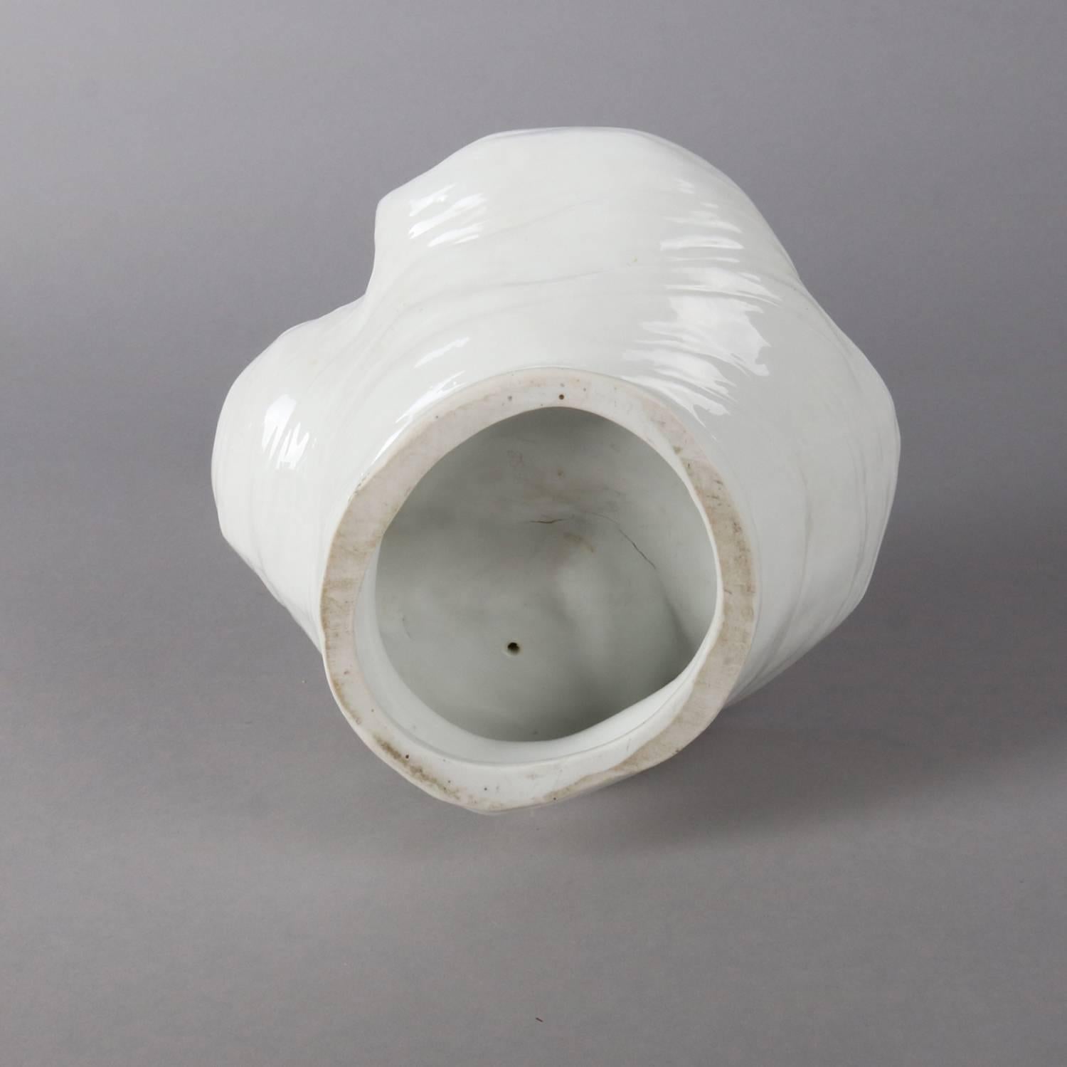 Art Nouveau Style Figural Blanc-de-Chine Porcelain Display Bowl, Partial Nude 5