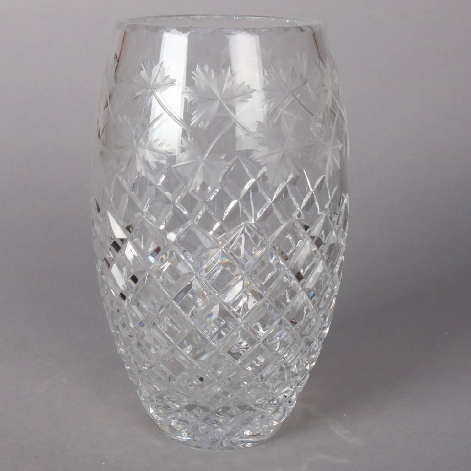 vintage crystal vase value