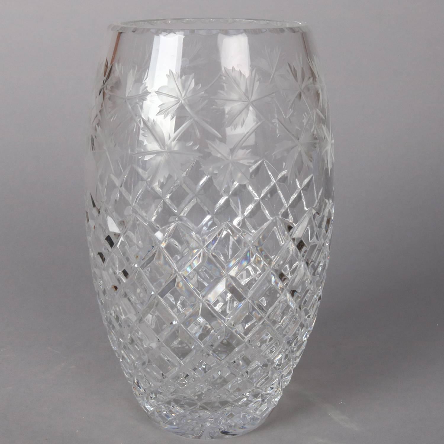 antique lead crystal vase