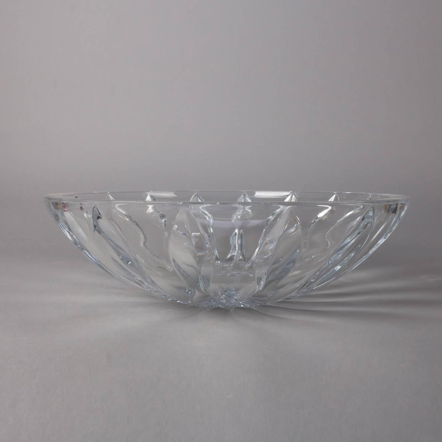 Américain Bol de centre de table en cristal clair Equinox de Reed & Barton, 20ème siècle en vente