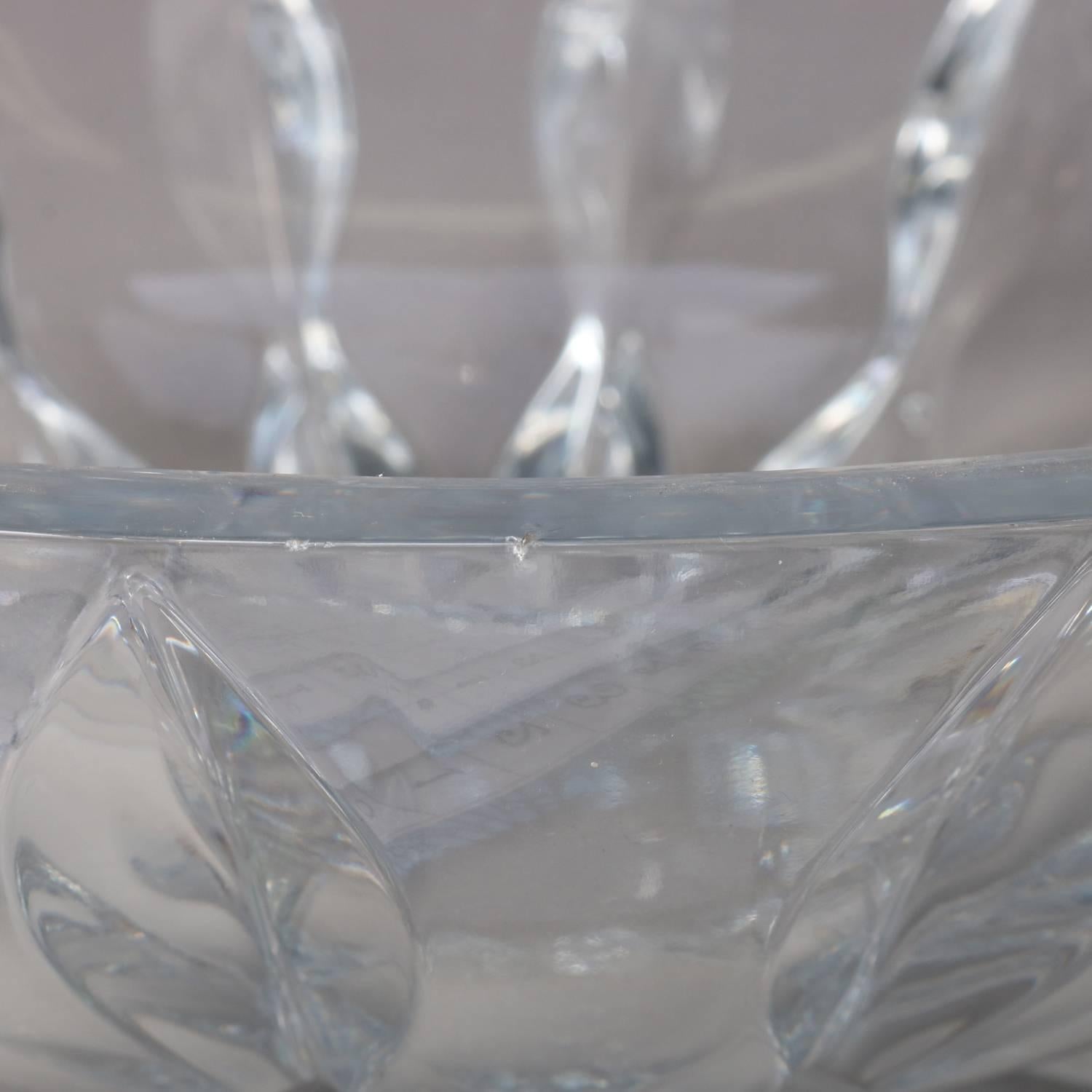 American Equinox Clear Crystal Centerpiece Bowl by Reed & Barton, 20th Century For Sale