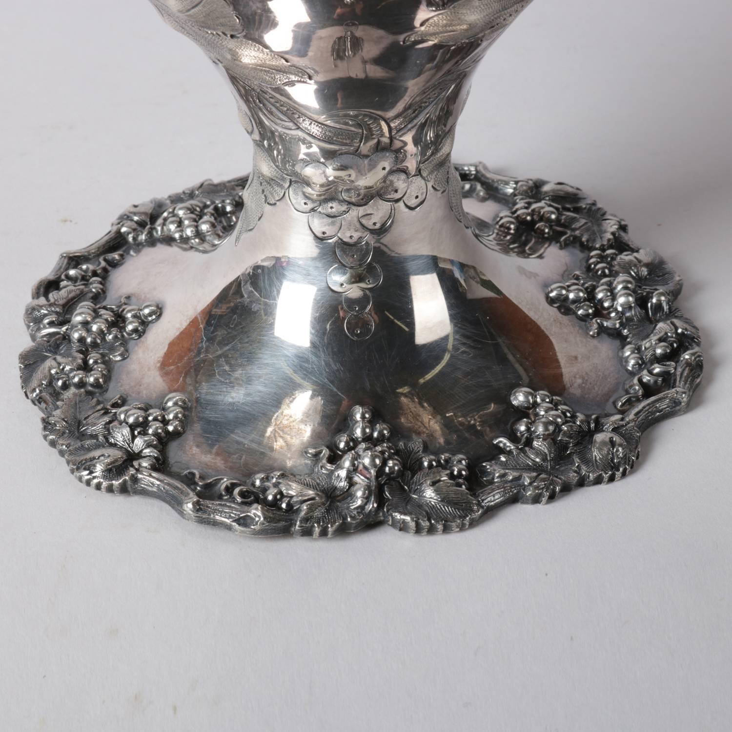 American Ornate Victorian Engraved Silver Plate Ewer by Barbour Silver Co., circa 1880