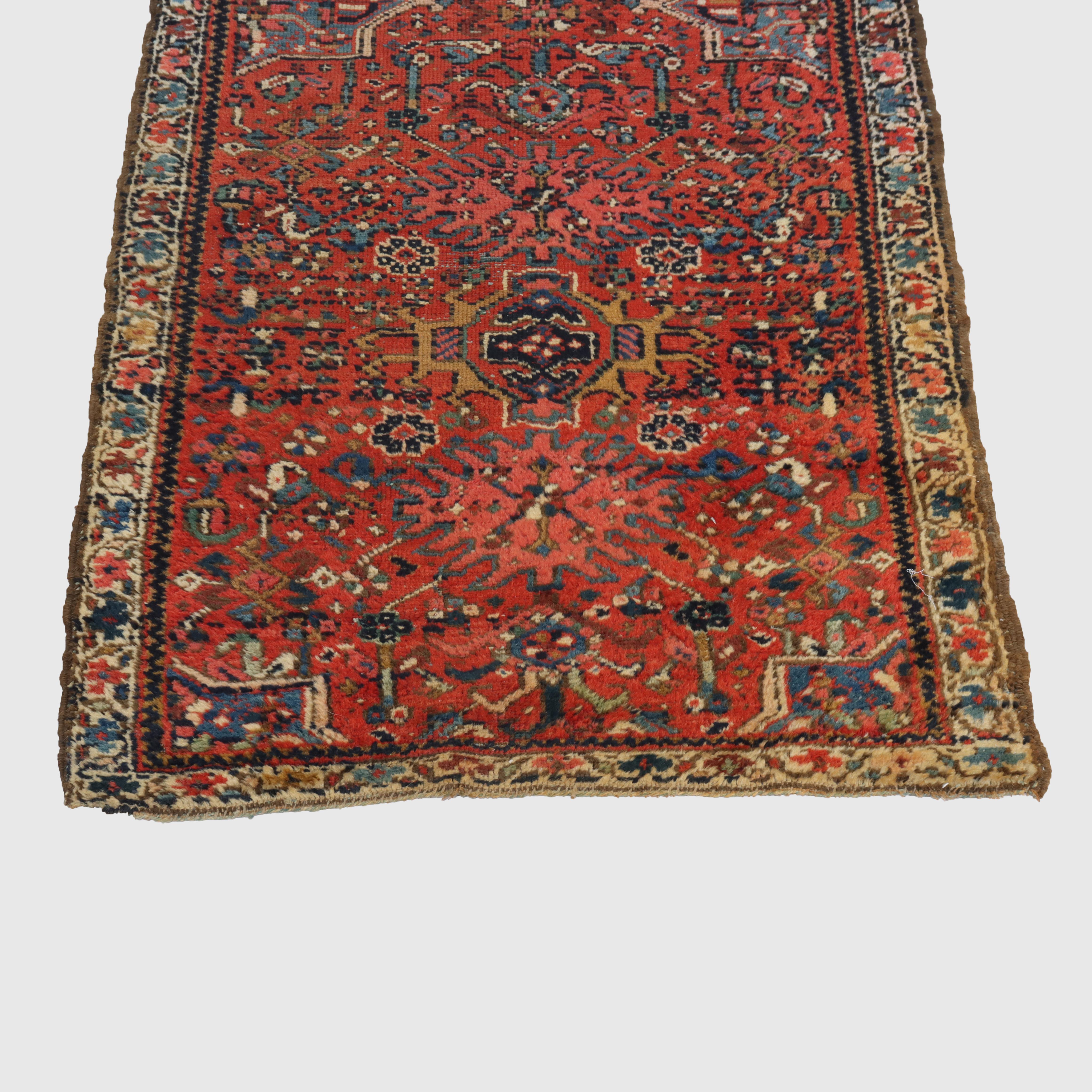 Antico tappeto orientale persiano Karaja Runner C1920
(65