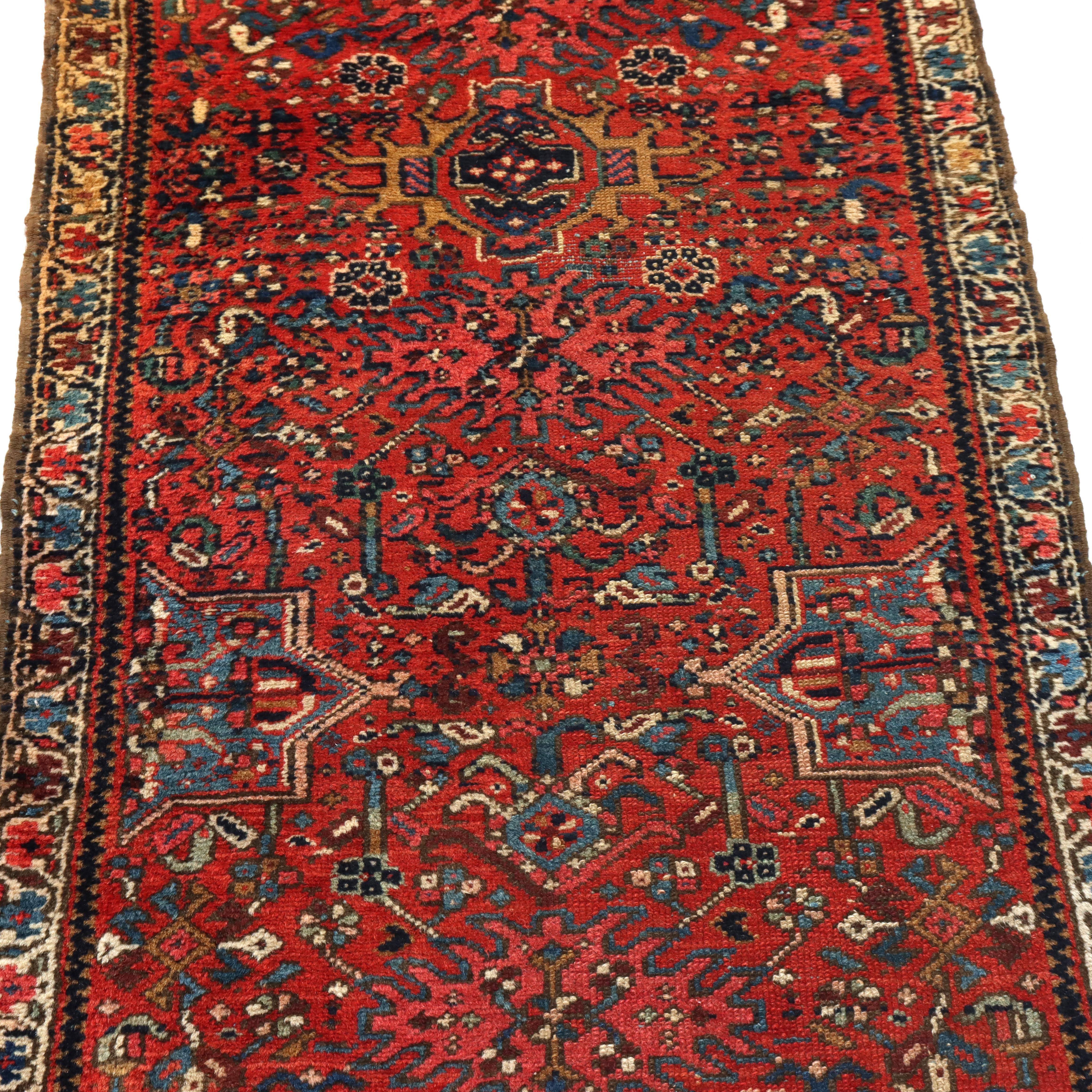 Lana Antico tappeto orientale persiano Karaja Runner C1920 in vendita