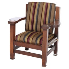 Oversized Vintage Eastlake Stickley Style Mission Oak Armchair 20thC