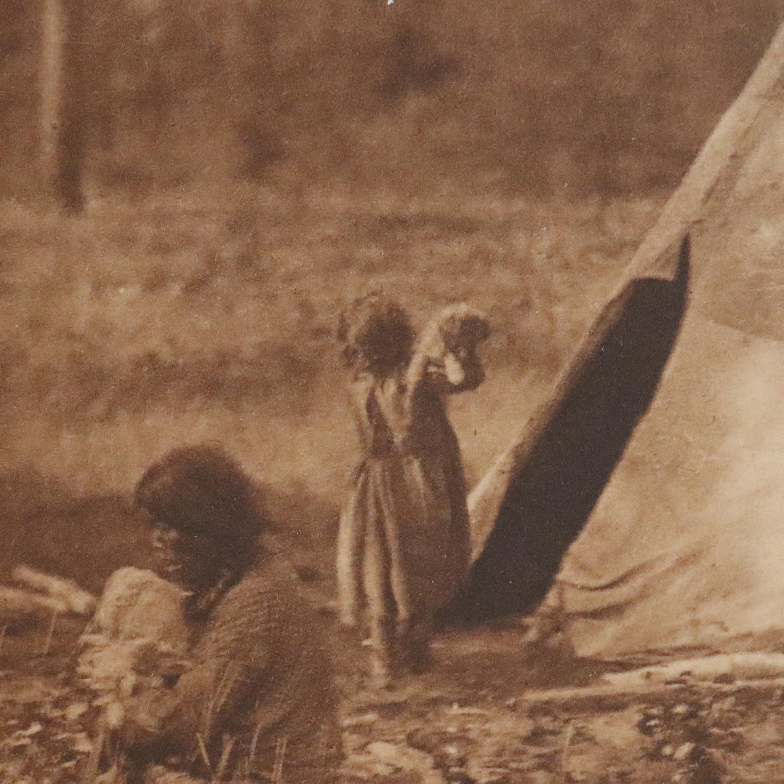 Edward S. Curtis Native American Print ‘Cree Camp At Lac Les Isles