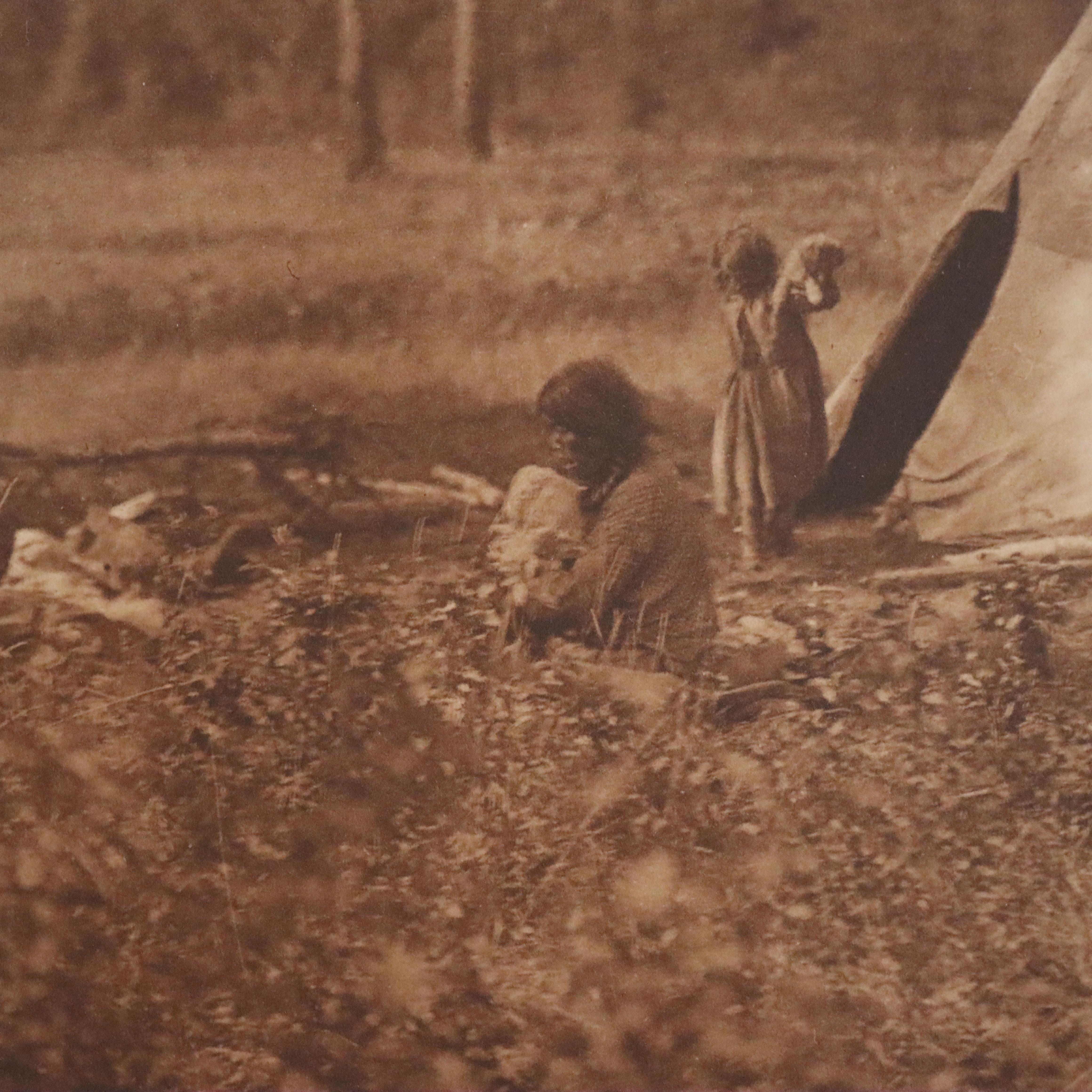 Edward S. Curtis Native American Print ‘Cree Camp At Lac Les Isles