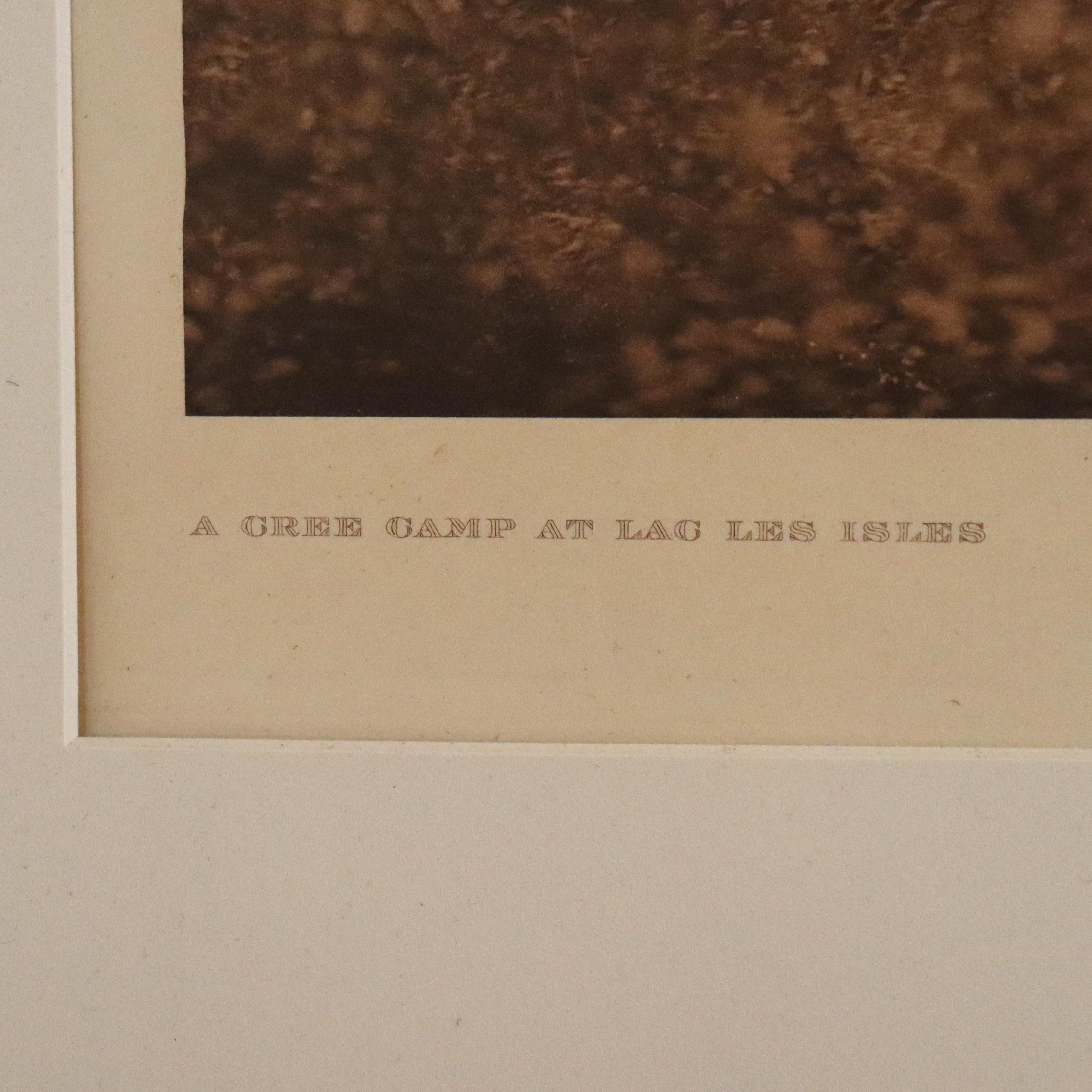 20th Century Edward S. Curtis Native American Print ‘Cree Camp At Lac Les Isles