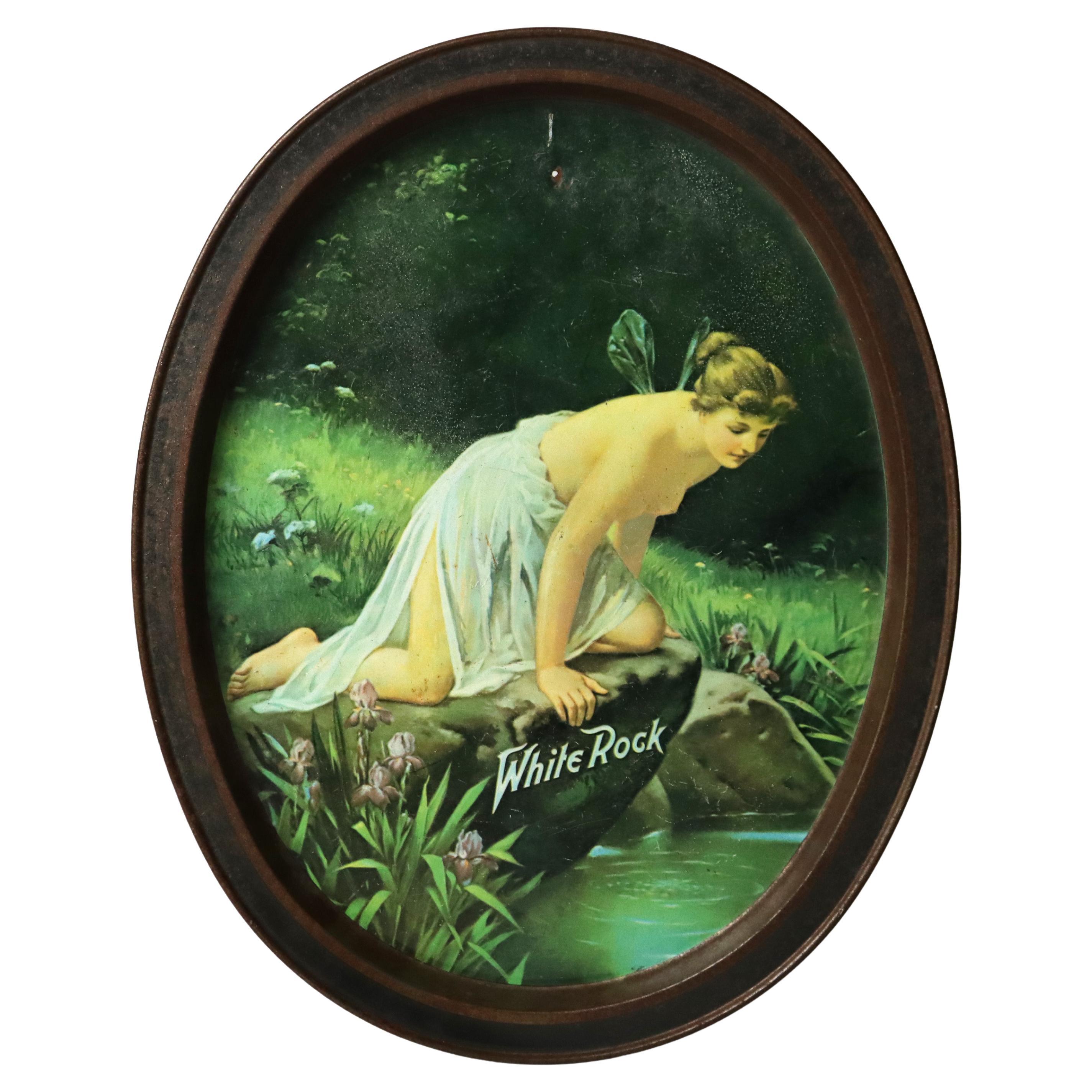 Ancien plateau publicitaire en métal Whiting C1920 en vente