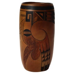 Antique Southwest Native American Hopi Pottery Vase Signed C1920