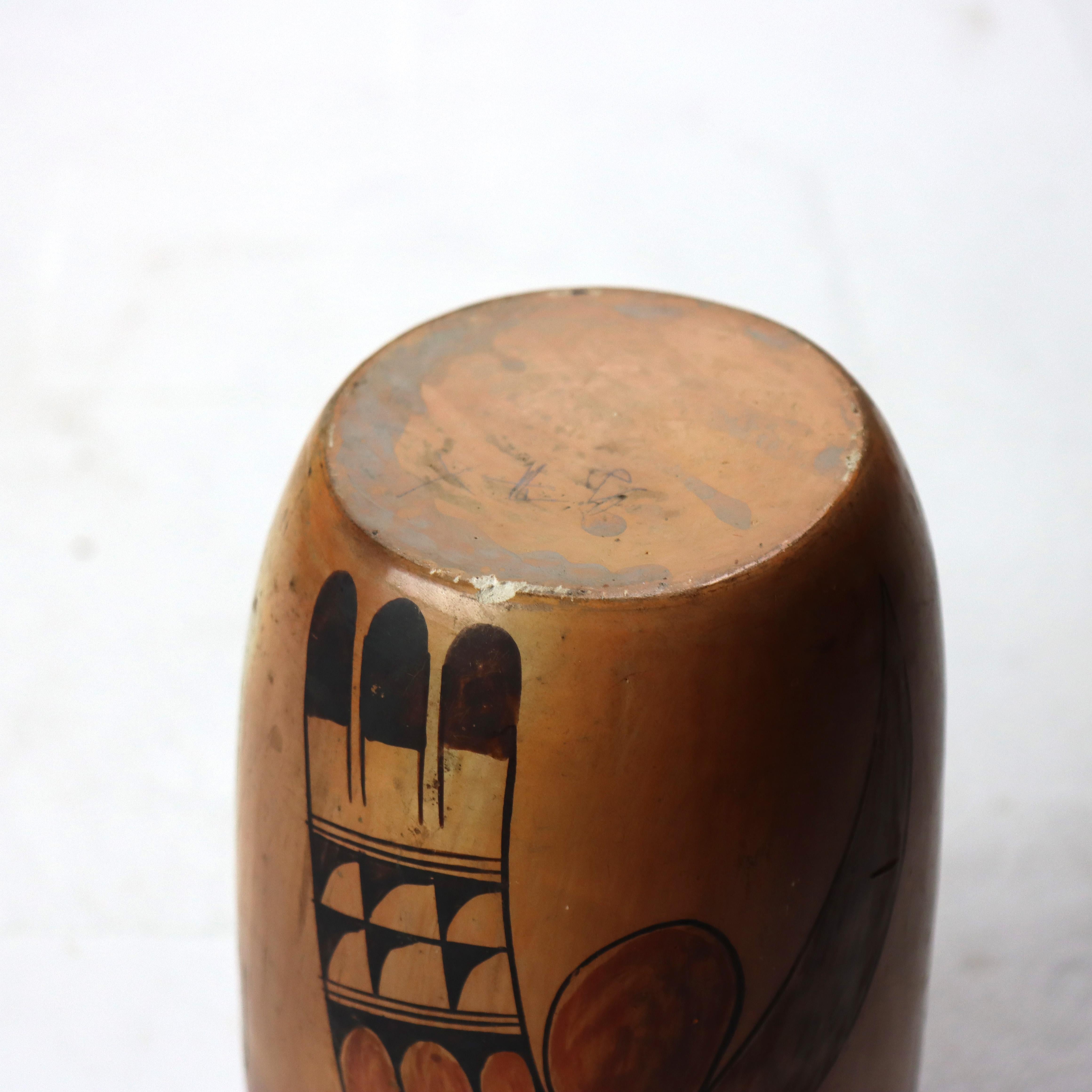 Vase ancien en poterie Hopi du Sud-Ouest signé C1920 en vente 2