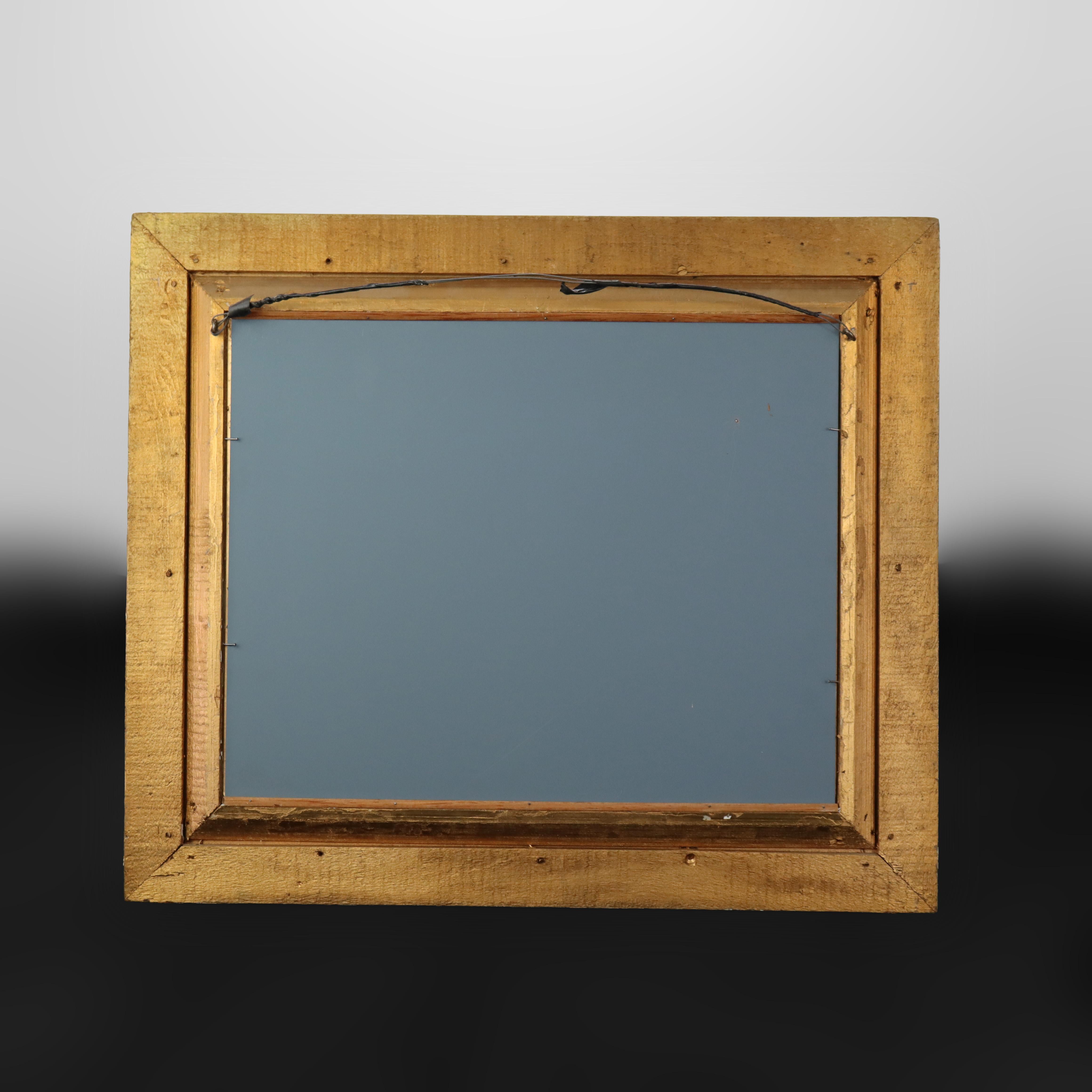 Antique Mirror Victorien dans un cadre en Wood Wood sculpté et doré C1890 en vente 3