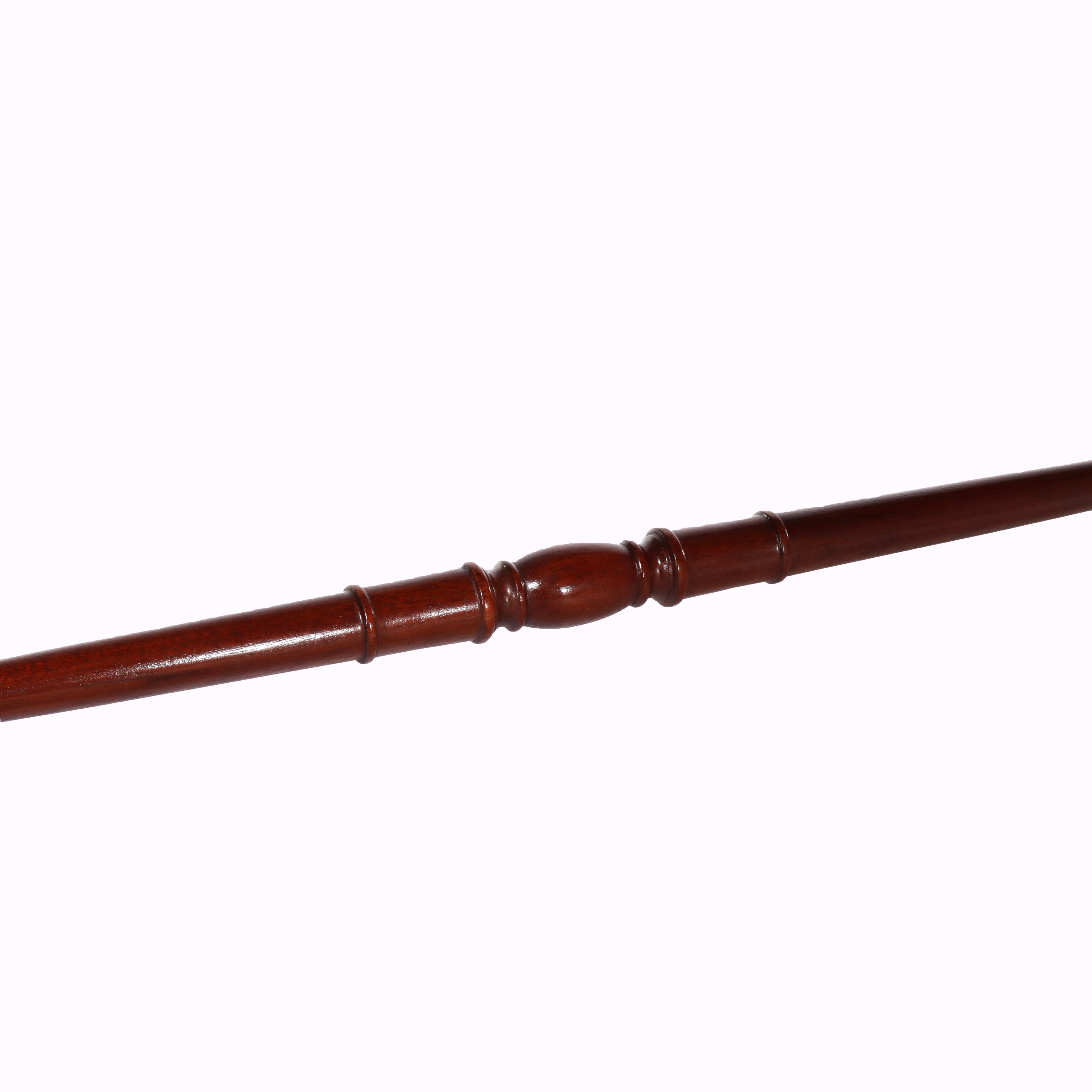 Vintage Baker Sheraton Style Mahogany Cross Band 2-Drawer Drop Leaf Server For Sale 8