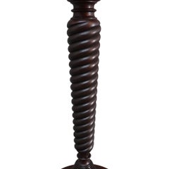 RJ Horner Carved Mahogany Twisted Column Sculpture Stand C1900