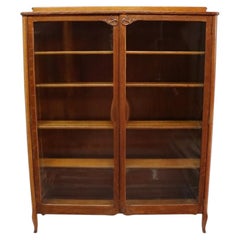 Oversized Antique Hersee & Co. Oak 2-Door Bookcase Signed C1910