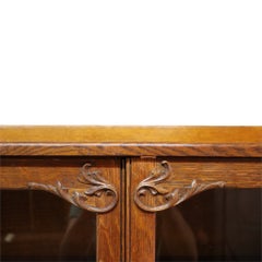 Oversized Antique Hersee & Co. Oak 2-Door Bookcase Signed C1910