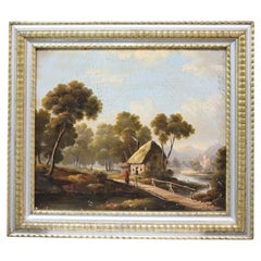 Hudson-River-Schule, Öl auf Leinwand, pastorales Landschaftsgemälde, 19. Jahrhundert