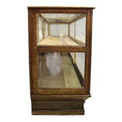 12-Foot Oak & Glass Country Store Display Cabinet C1900