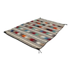 Antique Southwestern Native American Navajo Woven Wool Rug C1930