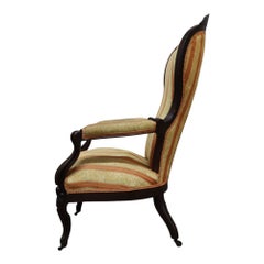 Victorian Floral Carved Mahogany Spoon Back Parlor Chair C1900