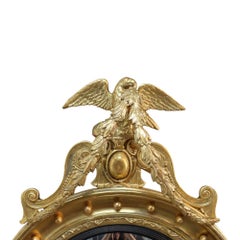 Federal Centennial Figural Eagle Gilt Wood Convex Wall Mirror C1870