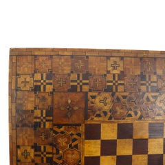 Folk Art Game Board With Intricate Parquetry Work C1900
