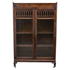 Arts & Crafts Mission Style Oak 2-Door Bookcase With Original Finish C1920