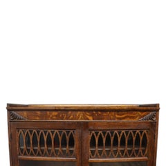 Arts & Crafts Mission Style Oak 2-Door Bookcase With Original Finish C1920