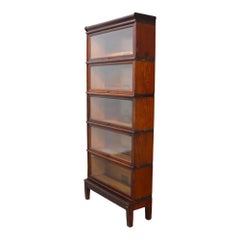 Globe Wernicke Arts & Crafts Mission Oak 5 Stack Barrister Bookcase C1920