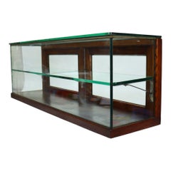 Antique Oak & Beveled Glass Country Store Table Top Candy Display Case C1910