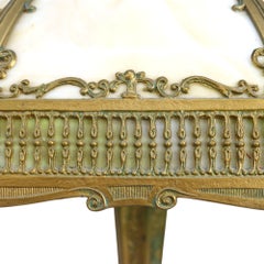 Bradley & Hubbard Style 8-Panel 2-Tone Slag Glass Lamp C1920