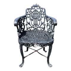 Three Victorian Style Painted Aluminum Garden Chairs C1920