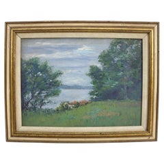 Theodore Houston Style New Hope School Oil On Board Impressionist Painting C1930