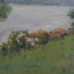 Theodore Houston Style New Hope School Oil On Board Impressionist Painting C1930